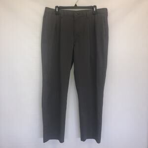 Lee Zip Up Adult 36 x 32 Mens Grey Pleated 100% Cotton Dress Pants